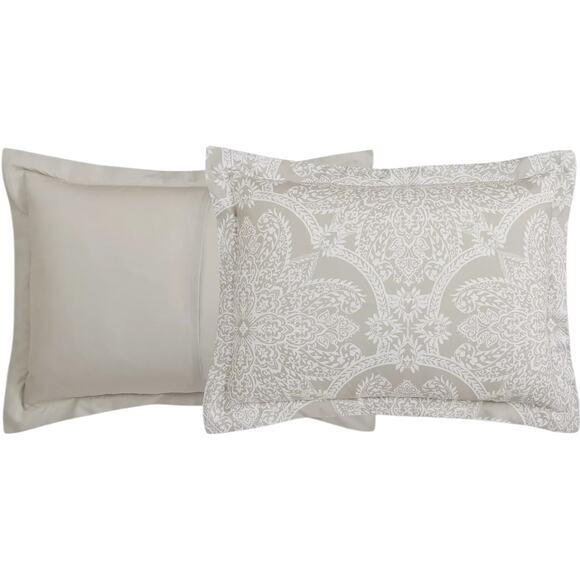 Sunham Neutral Damask 8 Pc Comforter Set Light Beige Queen - Picture 4 of 6